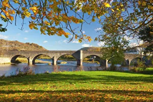 Connection Prints: River Wye and Bridge, Builth Wells, Powys, Wales, United Kingdom, Europe