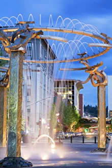 Images Dated 23rd May 2008: Riverfront Park Fountain, Spokane, Washington State, United States of America