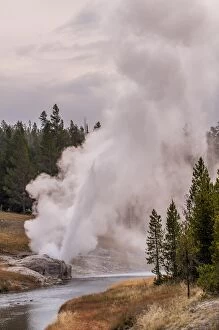 Geothermal Gallery: Riverside Geyser, Upper Geyser Basin Yellowstone National Park, UNESCO World Heritage Site