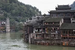 Riverside, old town of Fenghuang, Hunan Province, China, Asia