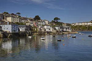 Flowing Water Prints: The riverside village of Polruan, in the mouth of the River Fowey, near the town of Fowey
