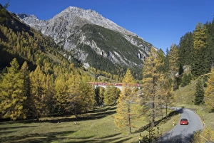 Albula Pass Prints: Road to Albula Pass, Graubunden, Swiss Alps, Switzerland, Europe