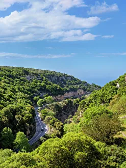 Rethymno Prints: Road to Arkadi Monastery, elevated view