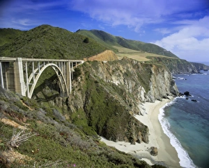 Road bridge on Highway One near Big Sur