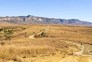 Boulders Prints: Road going through the Isalo National Park, Madagascar, Africa
