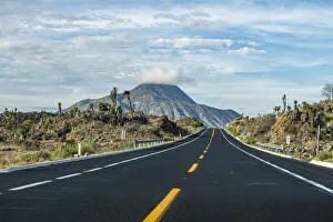 Freeways Prints: Road leading to El Pizarro volcano, Puebla, Mexico, North America