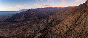 Cafayate Prints: Road in the mountain landscape, Cafayate, Calchaqui Valley, Salta province, Argentina