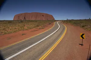 Northern Territory Prints: Road near Ayers Rock, Uluru-Kata Tjuta National Park, Northern Territory