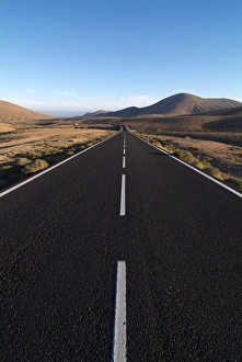 Road near La Pared, Fuerteventura, Canary Islands, Spain, Europe