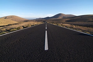 Rural Roads Prints: Road near La Pared, Fuerteventura, Canary Islands, Spain, Europe
