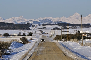 Road near Pincher Creek, Alberta, Canada, North America