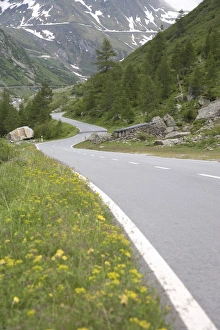 Swiss Prints: Road to Nufenen Pass, Canton Valais, Switzerland, Europe