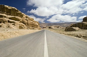 Road through rocky landscape