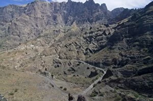 Images Dated 23rd February 2009: Road through rocky landscape, San Antao, Cape Verde Islands, Africa