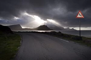 Images Dated 30th December 2006: Empty road running alongside fjord, Norway, Scandinavia, Europe