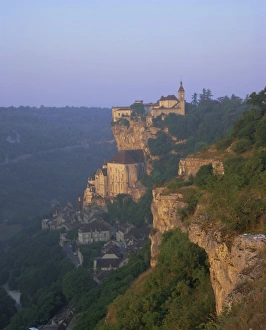Hill Top Prints: Rocamadour, the Dordogne, Midi-Pyrenees, France, Europe