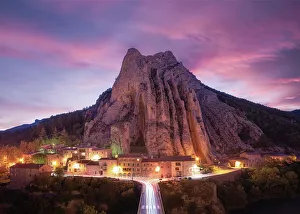 Provence Alpes Cote Dazur Prints: Rocher de la Baume, Sisteron Rock at sunrise
