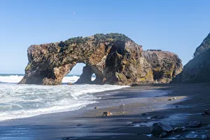 Rock arch, Cape giant, Sakhalin, Russia, Eurasia