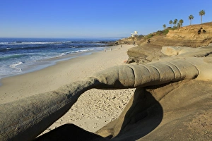 La Jolla Prints: Rock arch, La Jolla, San Diego, California, United States of America, North America