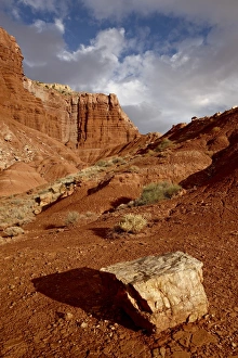 Land Form Prints: Rock in the badlands, Capitol Reef National Park