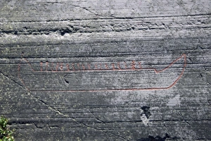 Finnmark Prints: Rock carvings between 2000 and 6000 years old on ice striations