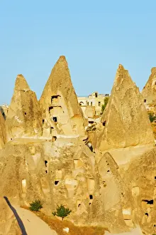 Rock-cut topography at Uchisar, UNESCO World Heritage Site, Cappadocia, Anatolia