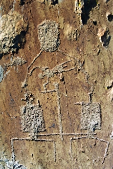 Illustration Prints: Rock engraving, Valley of Fontanalba, Pays Merveilles, Mercantour park
