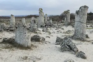 Rough Prints: Rock formation at the 50 million year old Stone Forest (Pobiti Kamani)