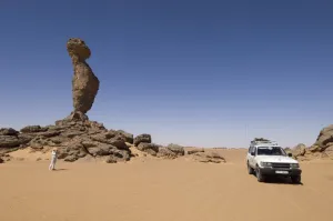 Akakus Prints: Rock formation called The Finger of Allah
