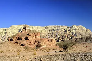 Middle Prints: Rock formation caused by wind and water erosion