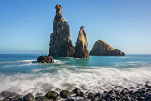 Smooth Prints: Rock formation at Praia da Ribeira da Janela beach