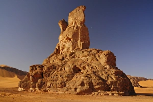 Outcrop Prints: Rock formation in Tadrart, Sahara desert, Algeria, Africa