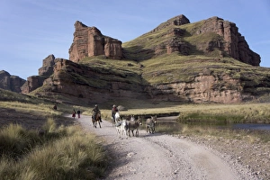 Andes Prints: Rock formation in the Tinajani Canyon in the Andes