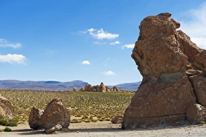 Rock formations in the altiplano desert, Bolivia, South America