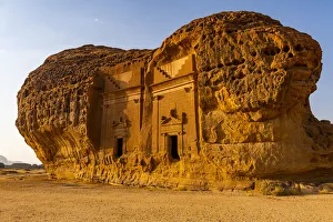 Rock tomb, Madain Saleh (Hegra) (Al Hijr), UNESCO World Heritage Site, Al Ula