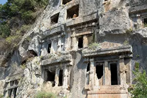 Burial Prints: Rock tombs from ancient Telmessos carved into cliffs between 522