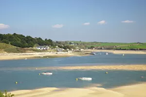 Images Dated 8th April 2011: Rock village looking from Padstow, Camel Estuary, North Cornwall, England