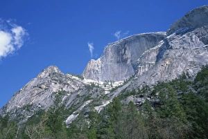 Rock Cliff Prints: Rock walls of the Half Dome in the Yosemite National Park