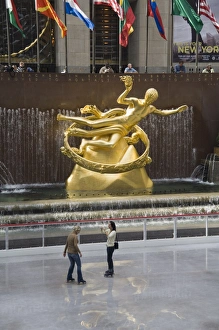 Ice Rink Prints: Rockefeller Center Ice Rink