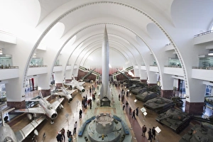 Rocket tanks and planes at the Military Museum, Beijing, China, Asia