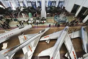 Rocket tanks and planes at the Military Museum, Beijing, China, Asia