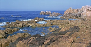 Cotes Damor Prints: Rocks on the coast at Pointe du Chateau