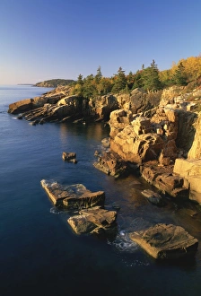 Maine Prints: Rocks along the coastline in the Acadia National Park