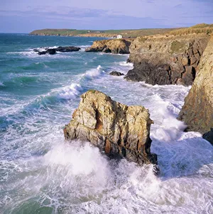Natural Phenomena Prints: Rocks and sea at Gwithian, Cornwall, England