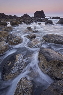 Sea Stacks Prints: Rocks and sea stacks at dawn, Ecola State Park