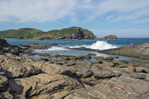 Buzios Prints: Rocks and waves at Ponta da Lagoinha, Buzios, Rio de Janeiro State, Brazil, South America