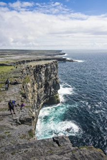 Rocky cliffs of Arainn, Aaran Islands, Republic of Ireland, Europe