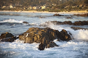 Splash Prints: Rocky coast along Ocean Drive in Carmel, California, United States of America