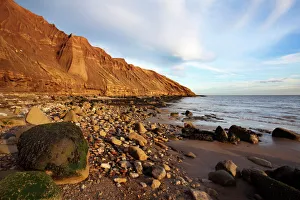 Sea Cliffs Prints: Rocky shoreline below Carr Naze
