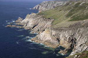 Lundy Prints: Rocky west coast, Lundy island, Bristol Channel, Devon, England, United Kingdom, Europe